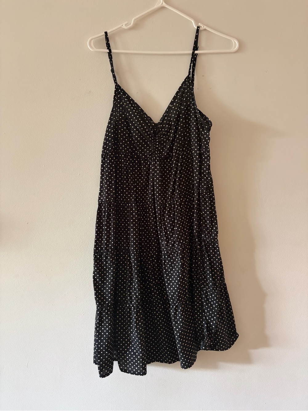 Black Polka Dot Spaghetti Strap Dress